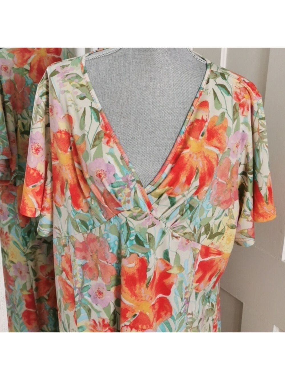 Paragon Vintage cottagecore maxi dress. Vacationwear, Coastal Grandma. Size 2X - Picture 2 of 5